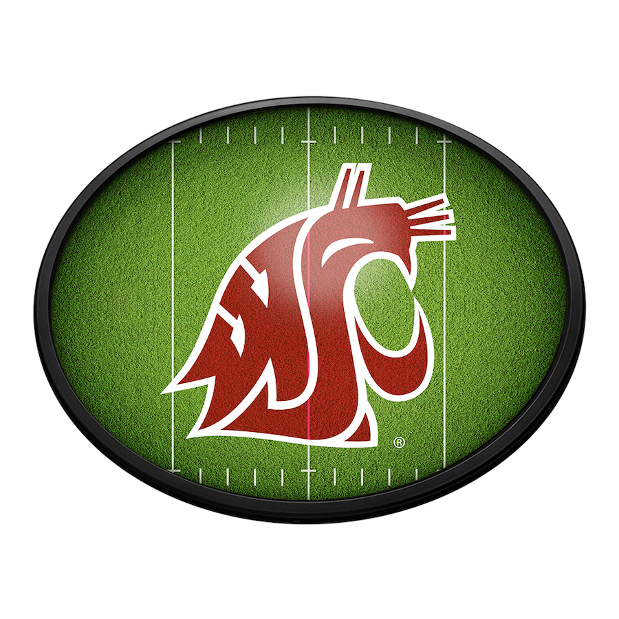 Washington State Cougars ON THE 50 Slimline LED Wall Sign ~ OVAL