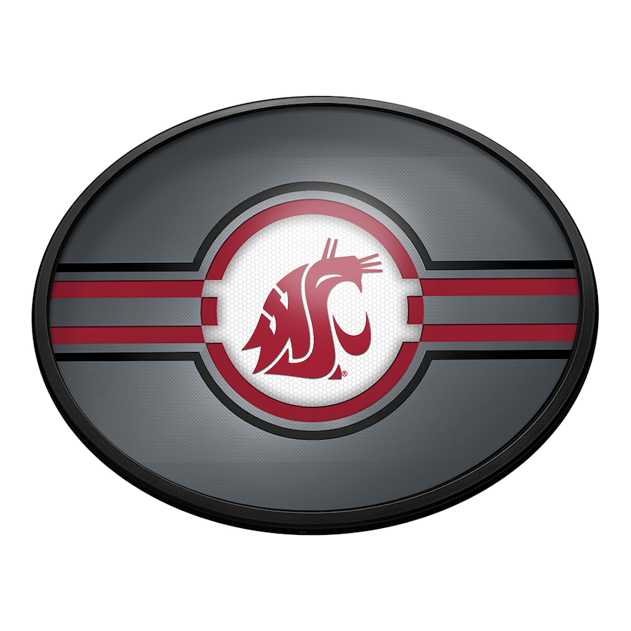 Washington State Cougars Slimline LED Wall Sign ~ OVAL