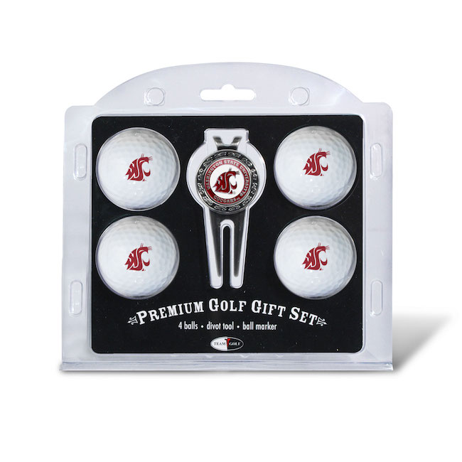 Washington State Cougars 4 Golf Ball and Divot Tool Set