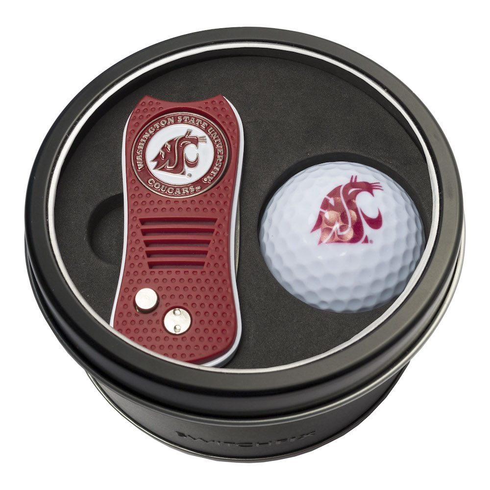 Washington State Cougars Switchblade Divot Tool and Golf Ball Gift Pack