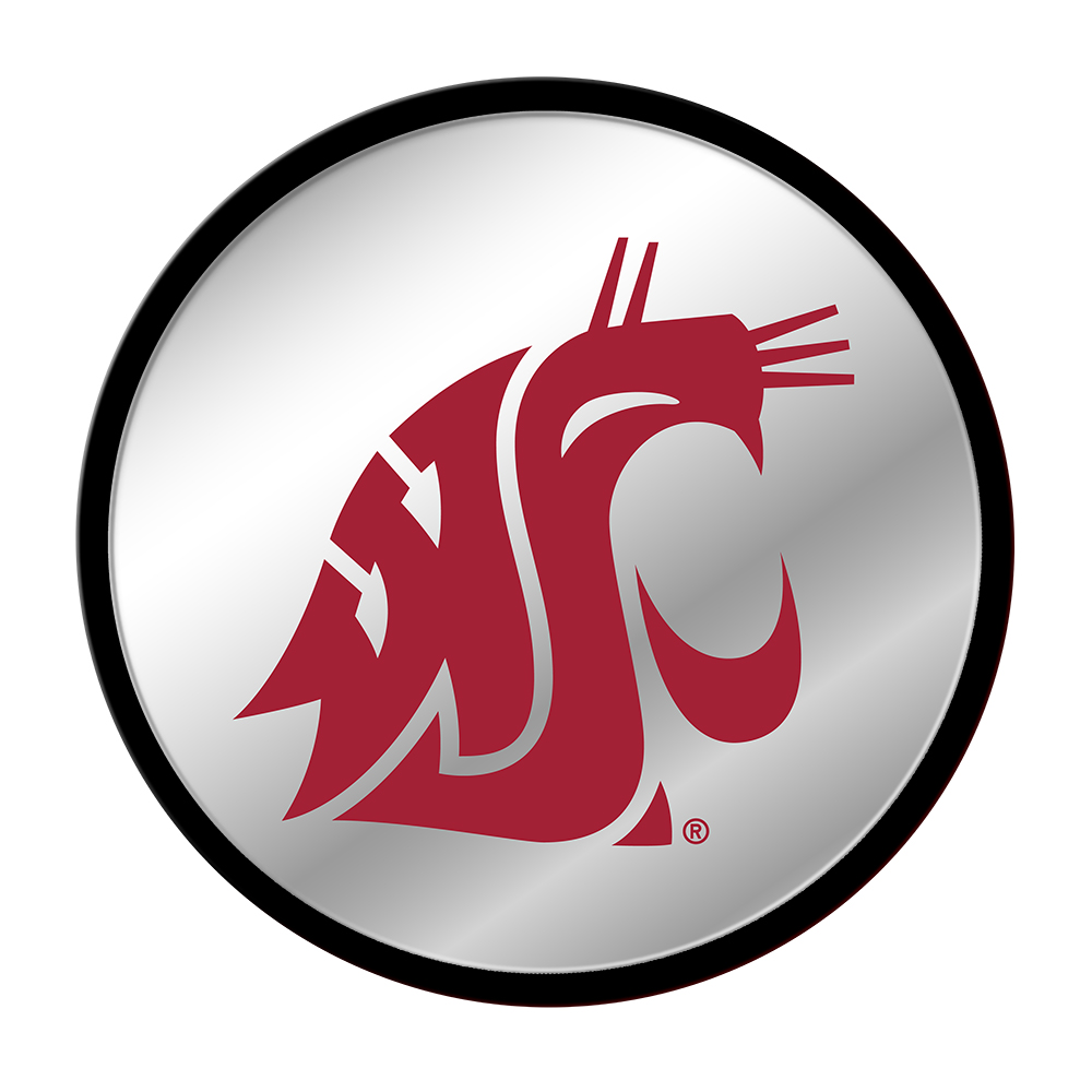 Washington State Cougars LOGO Modern Disc Mirrored Wall Sign