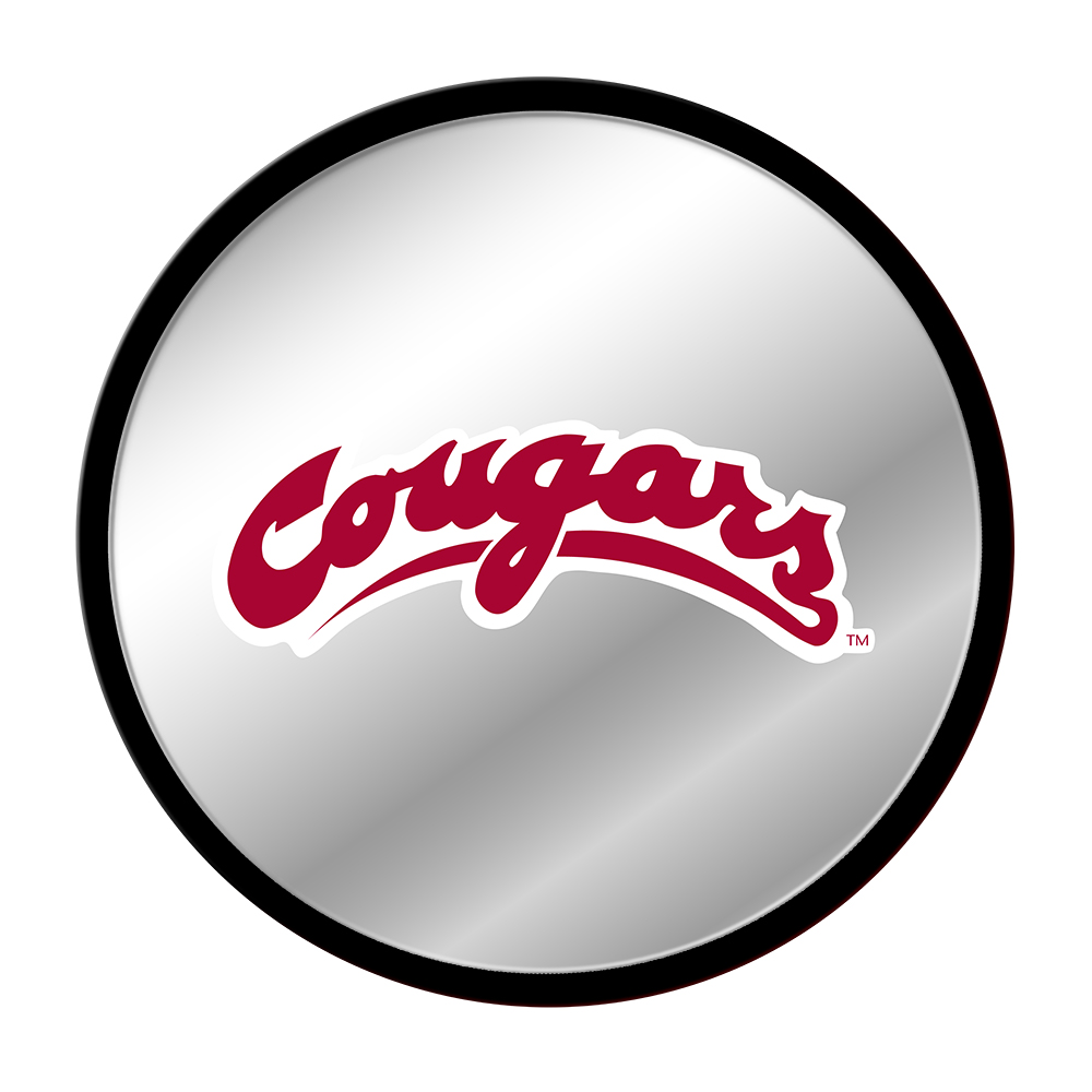 Washington State Cougars Modern Disc Mirrored Wall Sign