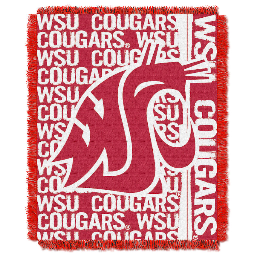 Washington State Cougars Double Play Tapestry Blanket 48 x 60