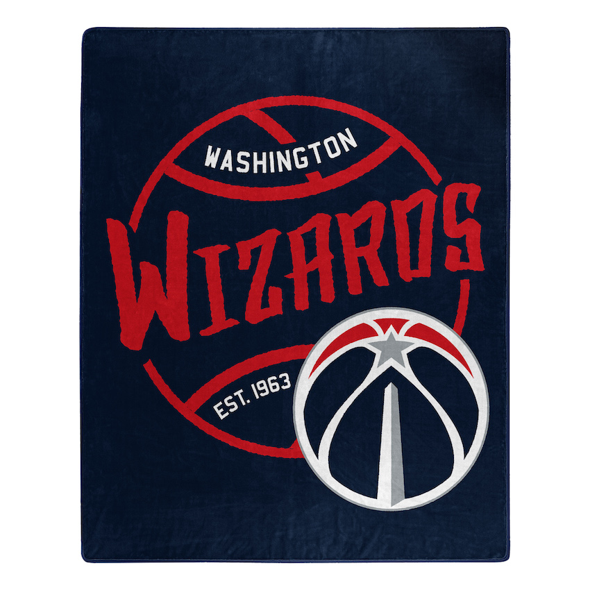 Washington Wizards Plush Fleece Raschel Blanket 50 x 60