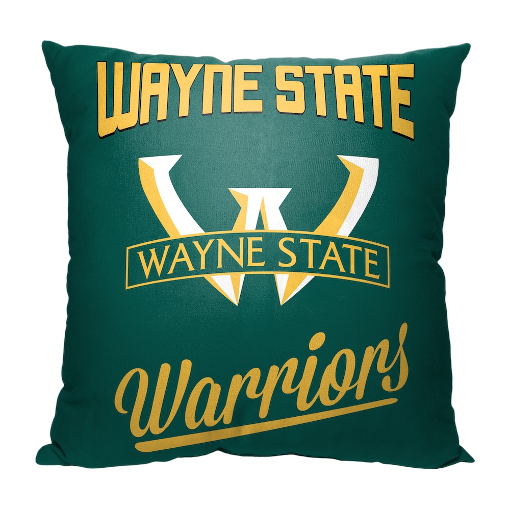 Wayne State Warriors ALUMNI Decorative Throw Pillow 18 x 18 inch