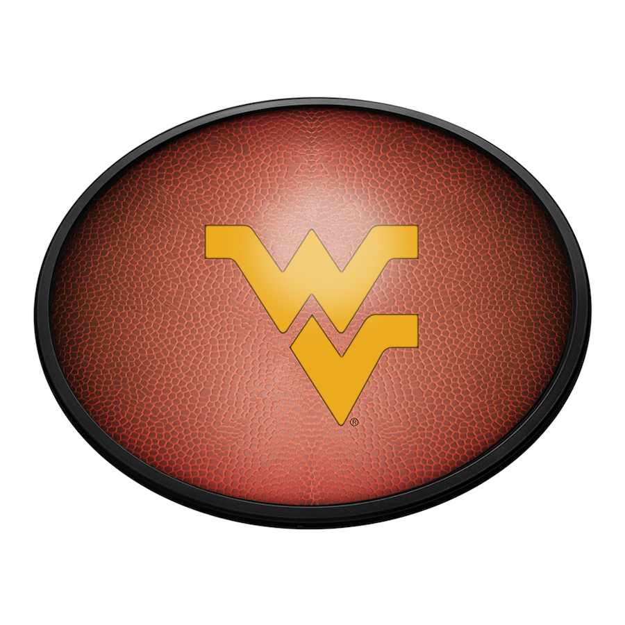 West Virginia Mountaineers PIGSKIN Slimline LED Wall Sign ~ OVAL