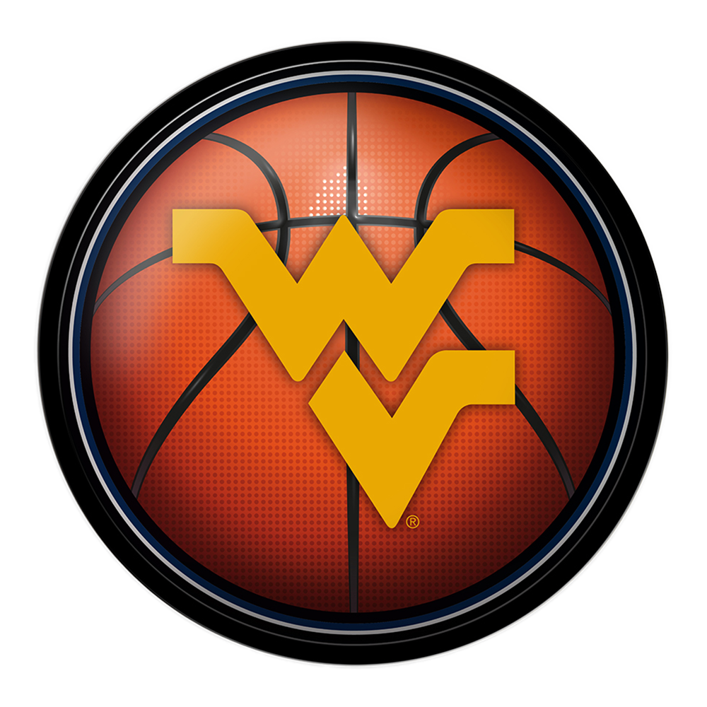 West Virginia Mountaineers Modern Disc BASKETBALL Wall Sign