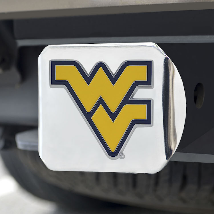 West Virginia Mountaineers Color Chrome Trailer Hitch Cover