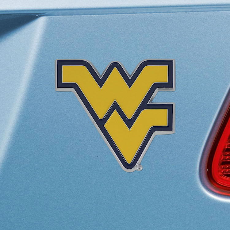 West Virginia Mountaineers Color Metal Auto Emblem