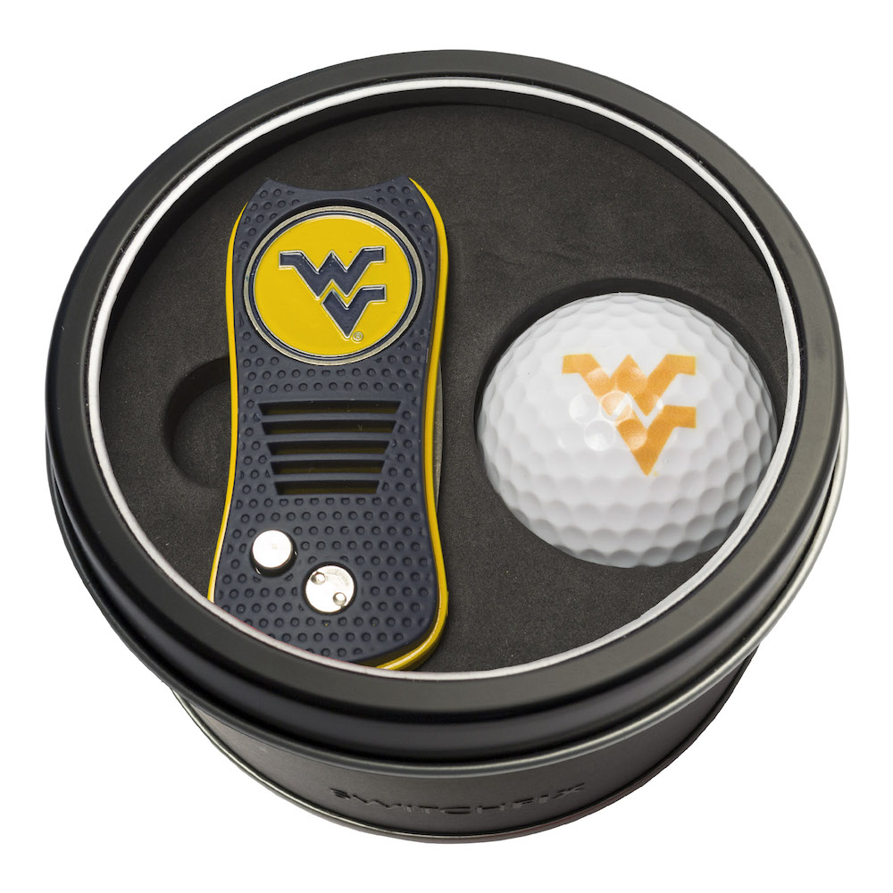 West Virginia Mountaineers Switchblade Divot Tool and Golf Ball Gift Pack