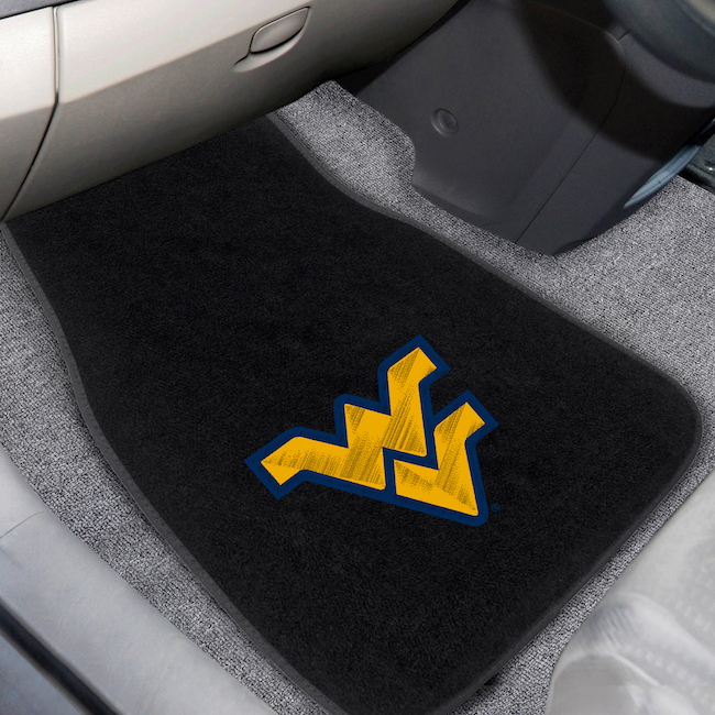 West Virginia Mountaineers Car Floor Mats 17 x 26 Embroidered Pair