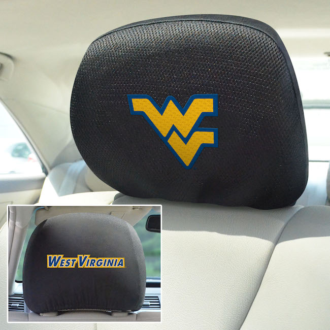 West Virginia Mountaineers Head Rest Covers