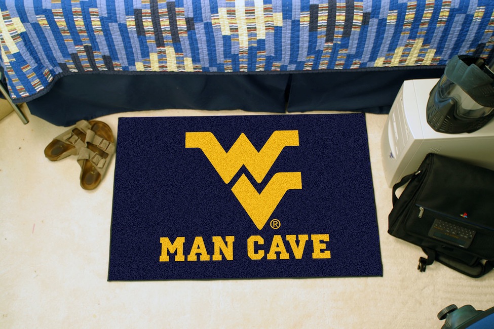 West Virginia Mountaineers MAN CAVE 20 x 30 STARTER Floor Mat