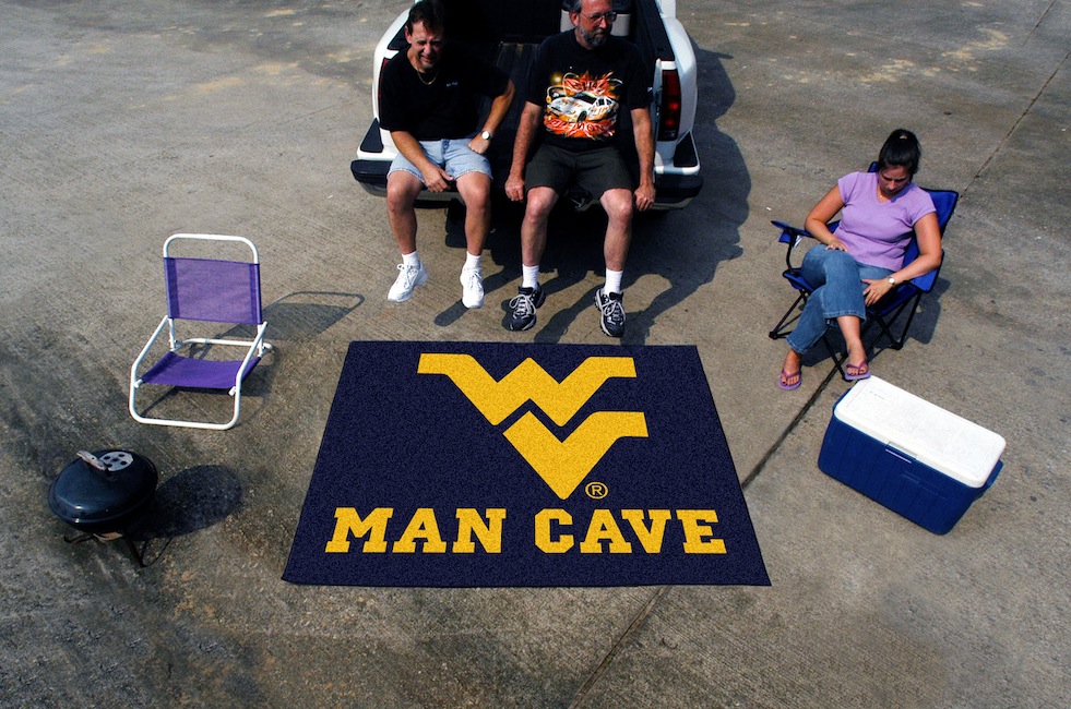 West Virginia Mountaineers MAN CAVE TAILGATER 60 x 72 Rug