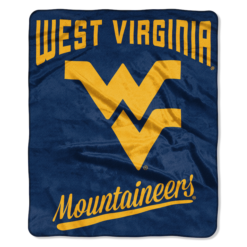 West Virginia Mountaineers Plush Fleece Raschel Blanket 50 x 60