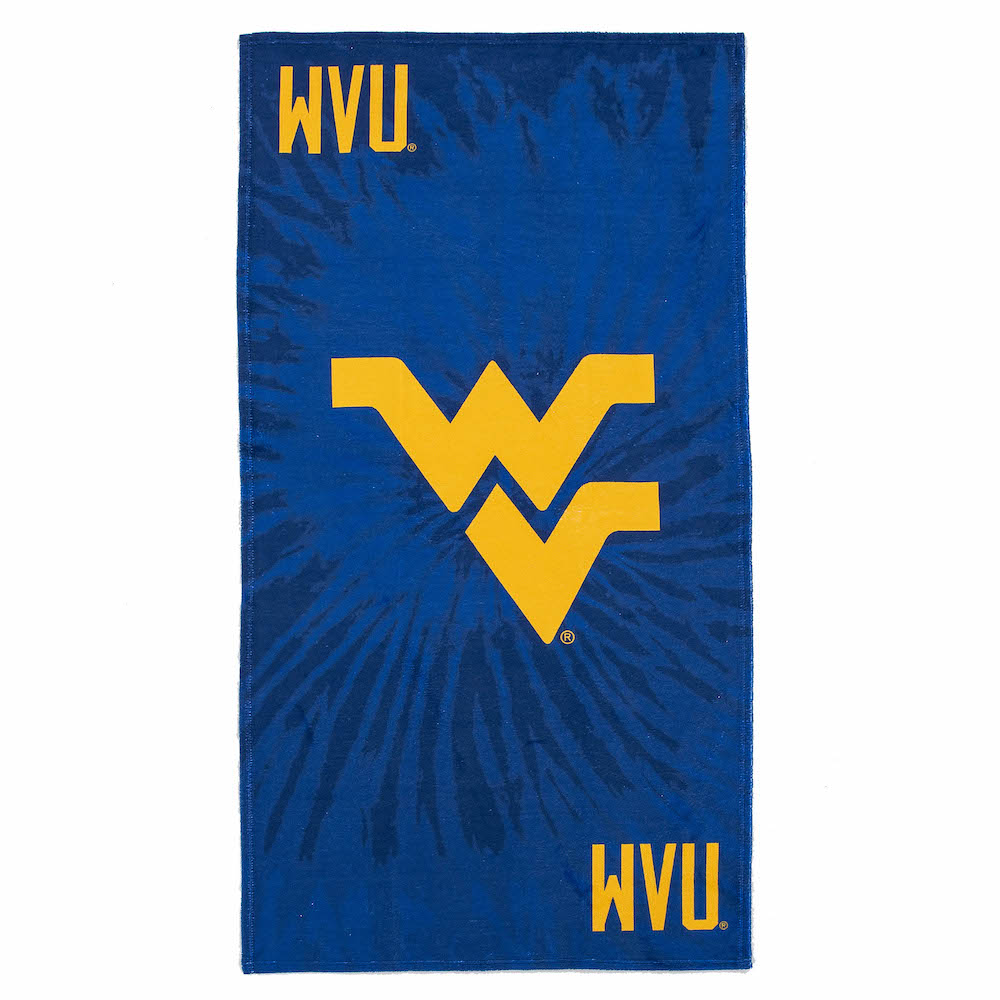 West Virginia Mountaineers Pyschedelic 30x60 Beach Towel