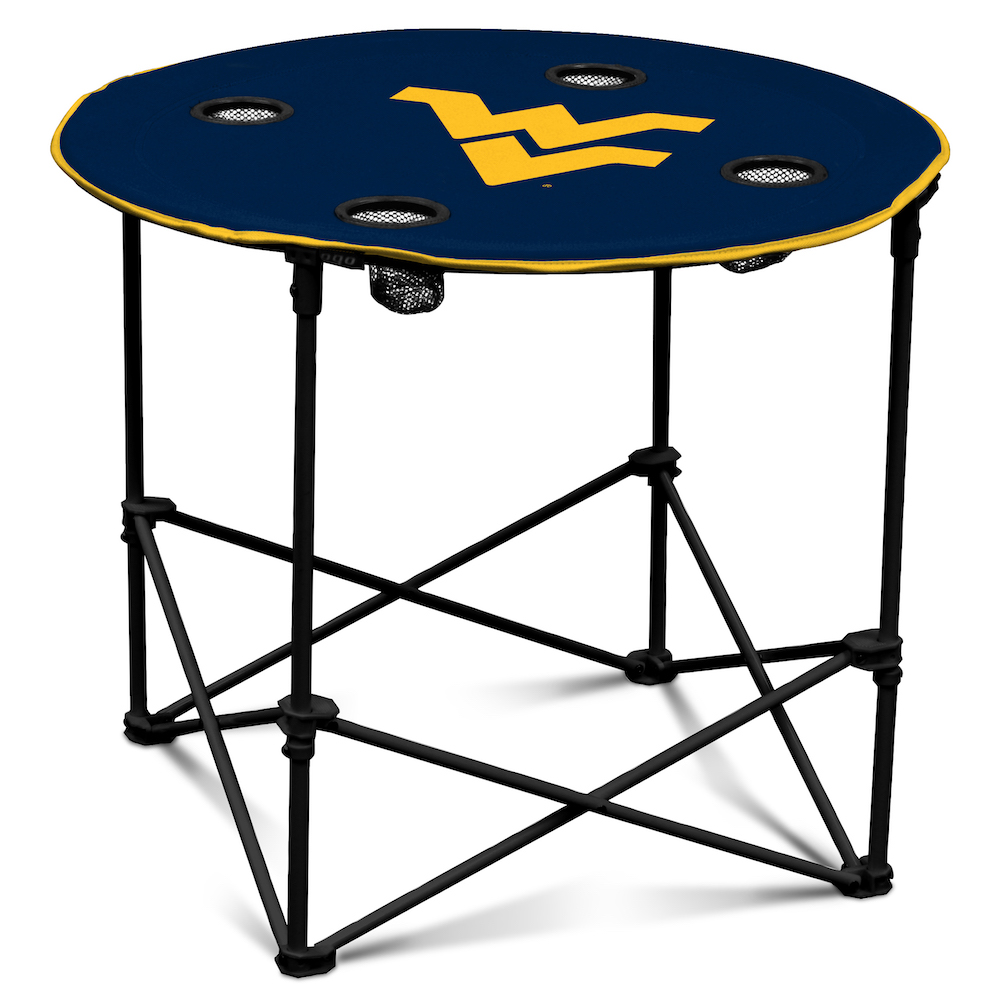 West Virginia Mountaineers Round Tailgate Table
