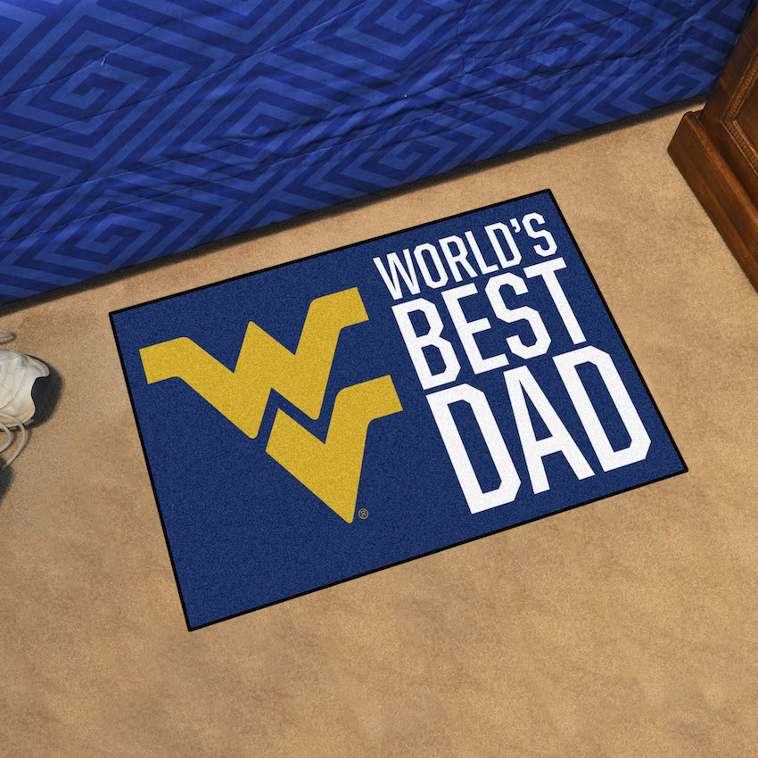 West Virginia Mountaineers 20 x 30 WORLDS BEST DAD Floor Mat