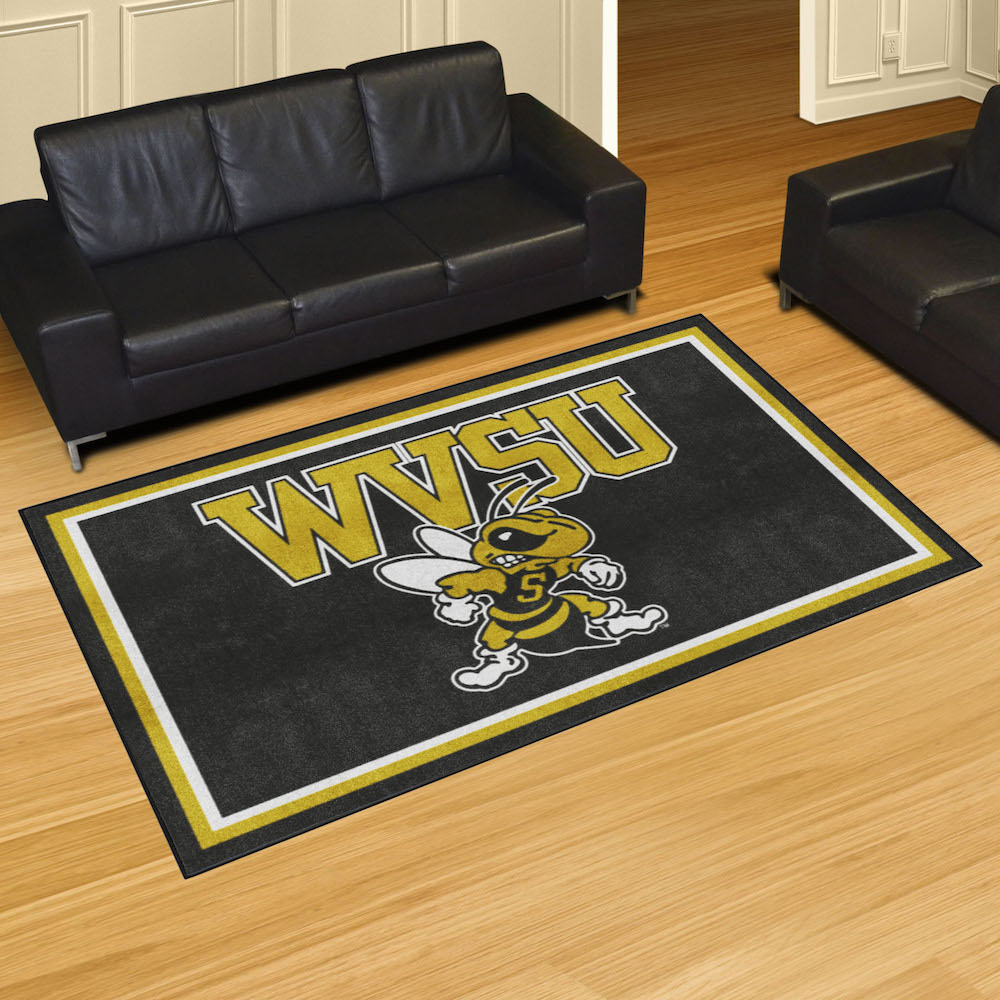 West Virginia State Yellow Jackets 5x8 Area Rug