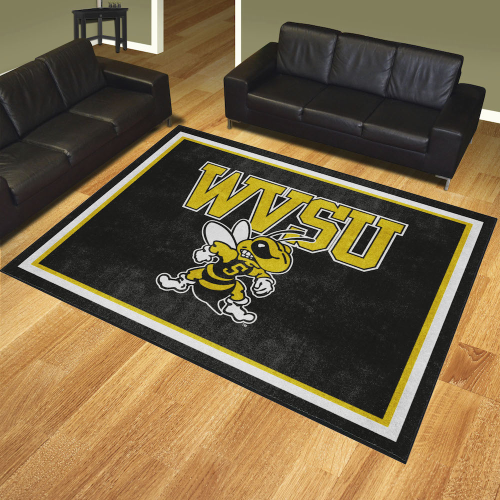 West Virginia State Yellow Jackets Ultra Plush 8x10 Area Rug