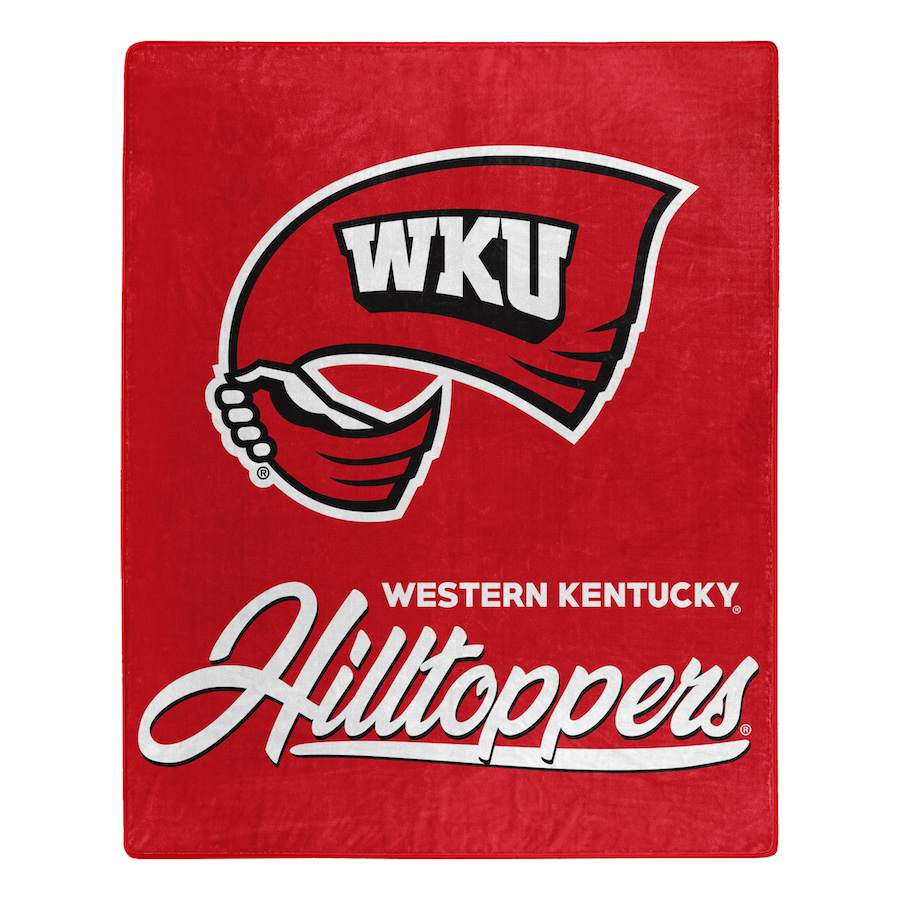 Western Kentucky Hilltoppers Plush Fleece Raschel Blanket 50 x 60