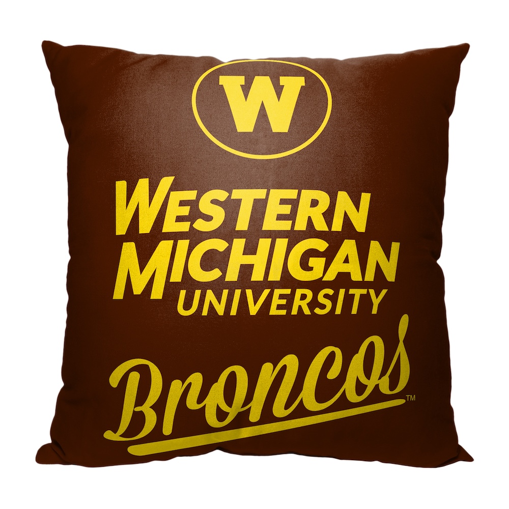 Western Michigan Broncos ALUMNI Decorative Throw Pillow 18 x 18 inch