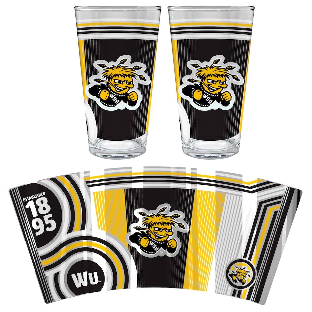 Wichita State Shockers COOL VIBES 2 pc Pint Glass Set