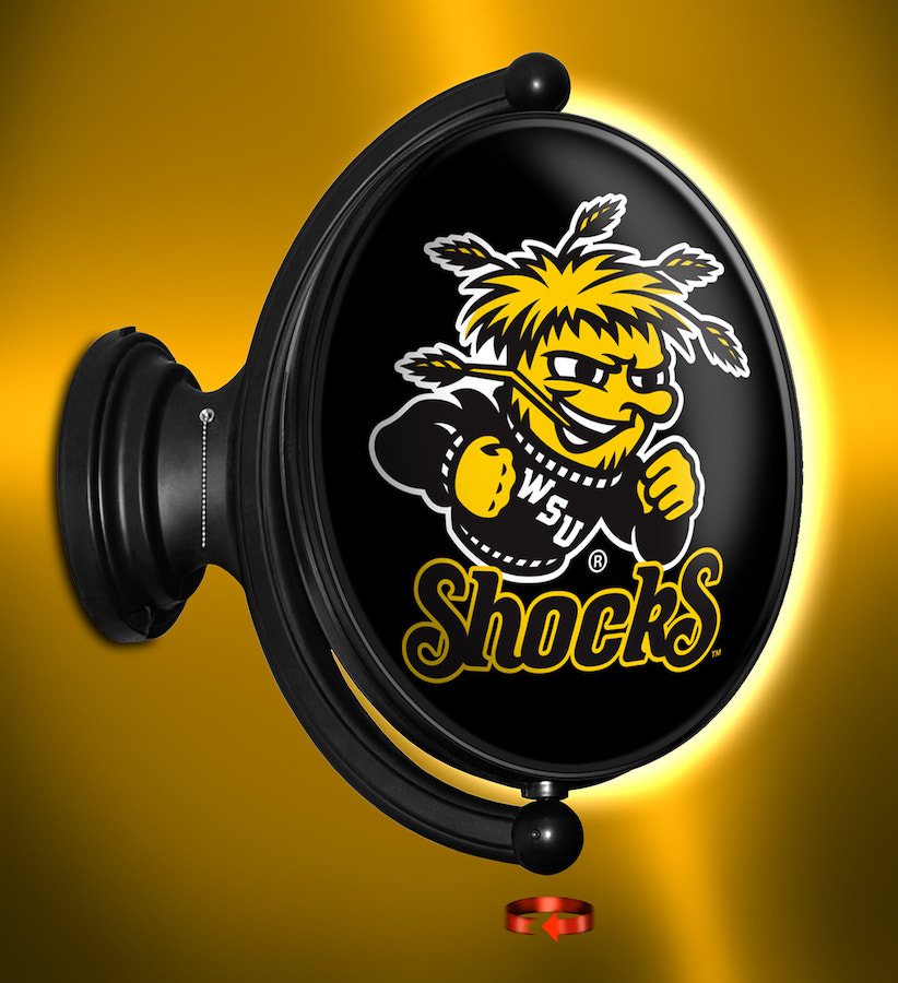 Wichita State Shockers LED Rotating Wall Sign ~ OVAL PL