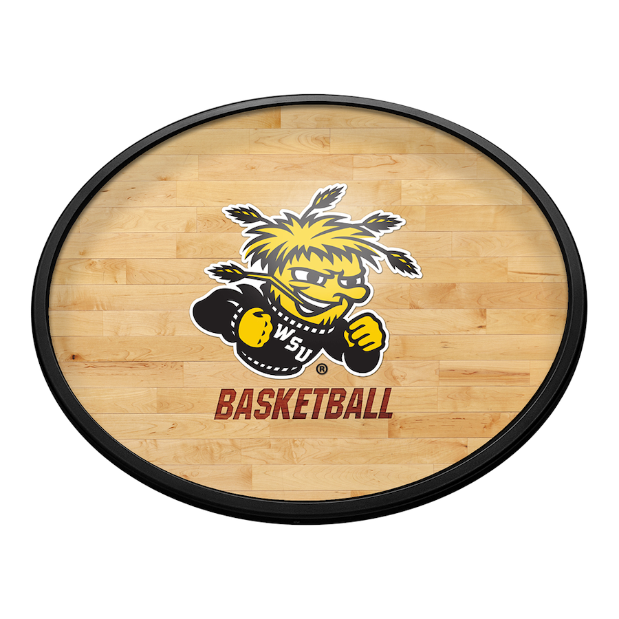 Wichita State Shockers HARDWOOD Slimline LED Wall Sign ~ OVAL