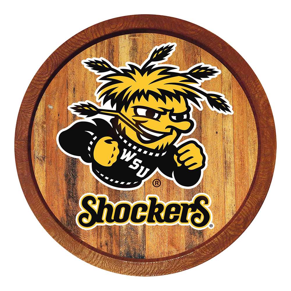 Wichita State Shockers FAUX Barrel Top Sign