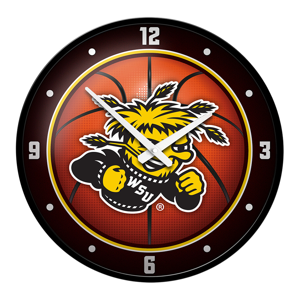 Wichita State Shockers Modern Disc BASKETBALL Wall Clock