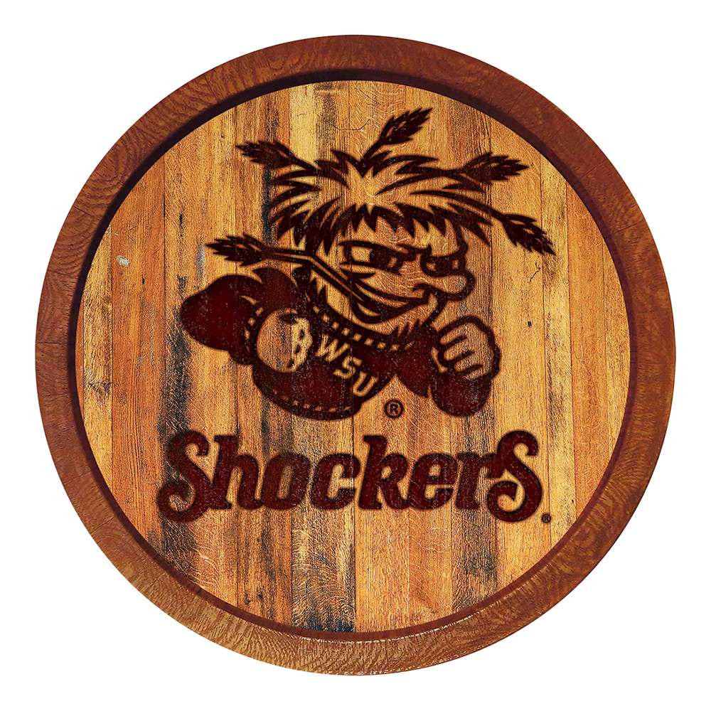 Wichita State Shockers Branded FAUX Barrel Top Sign