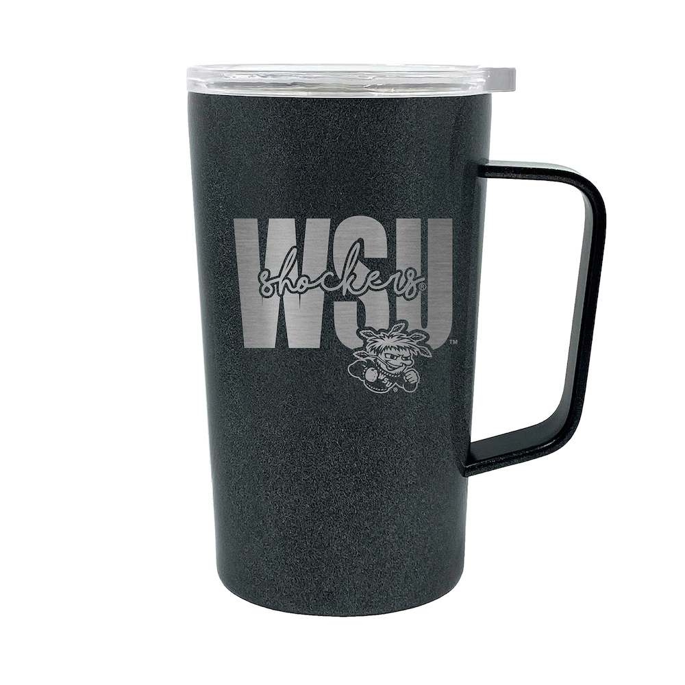 Wichita State Shockers 18 oz HUSTLE Travel Mug - ONYX