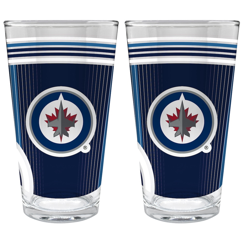 Winnipeg Jets COOL VIBES 2 pc Pint Glass Set