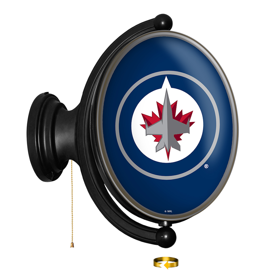 Winnipeg Jets LED Rotating Wall Sign ~ OVAL