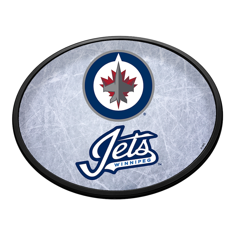 Winnipeg Jets Slimline Oval LED Wall Sign ~ ICE RINK