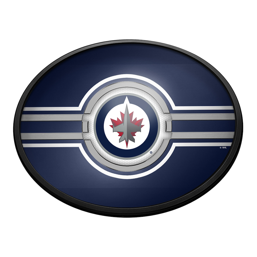 Winnipeg Jets Slimline LED Wall Sign ~ OVAL