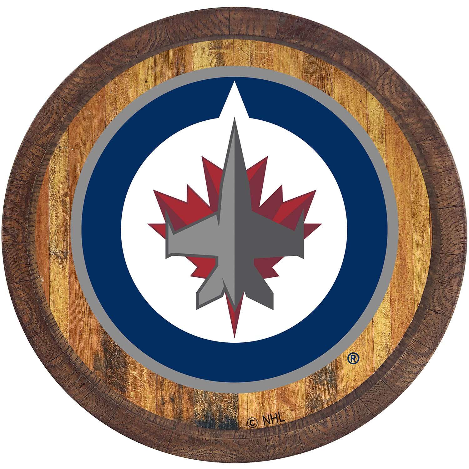 Winnipeg Jets FAUX Barrel Top Sign