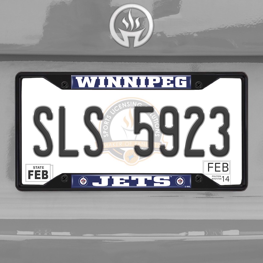 Winnipeg Jets Black License Plate Frame