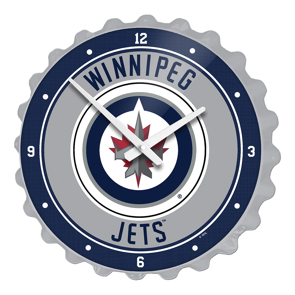 Winnipeg Jets Bottle Cap Wall Clock