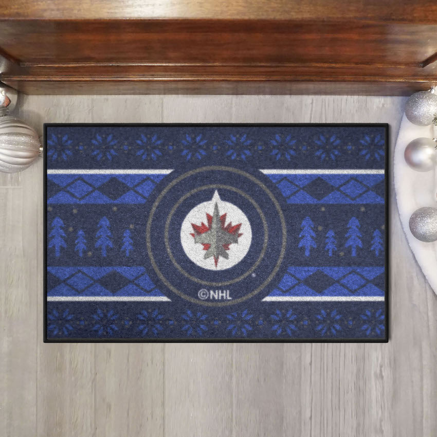 Winnipeg Jets HOLIDAY SWEATER 20 x 30 STARTER Floor Mat