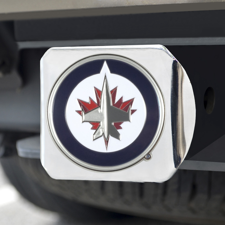 Winnipeg Jets Color Chrome Trailer Hitch Cover