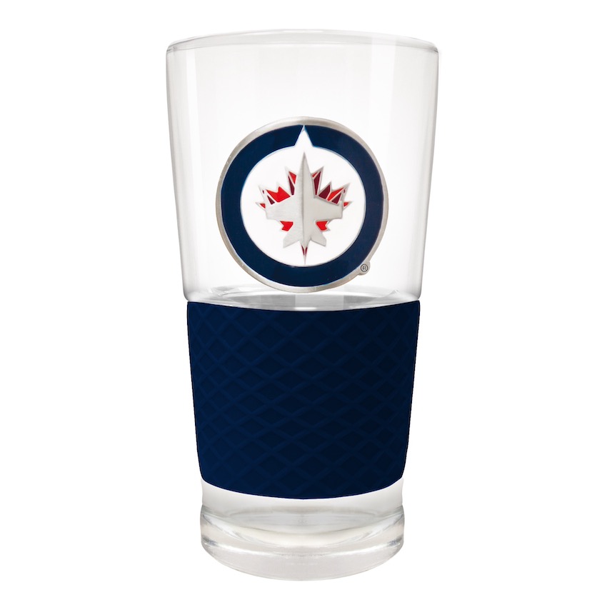 Winnipeg Jets 22 oz Pilsner Glass with Silicone Grip