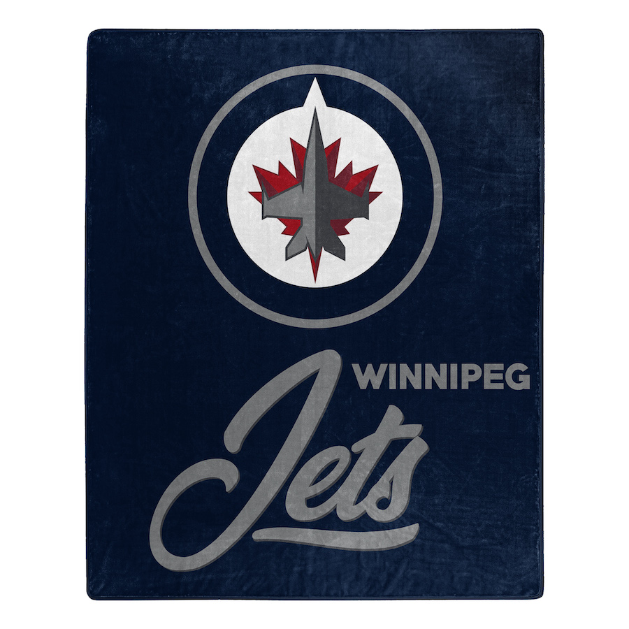 Winnipeg Jets Plush Fleece Raschel Blanket 50 x 60