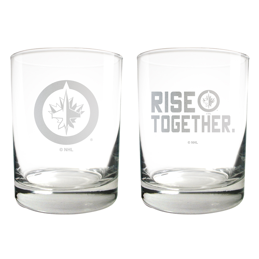 Winnipeg Jets 2pc Rocks Glass Set