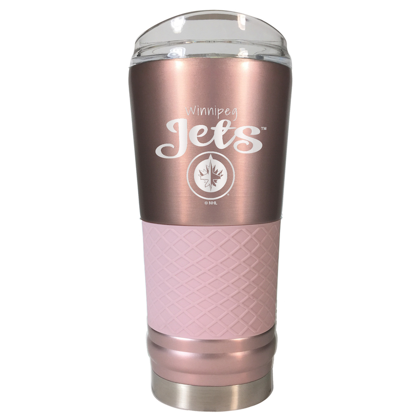 Winnipeg Jets 24 oz Rose Gold Draft Travel Tumbler