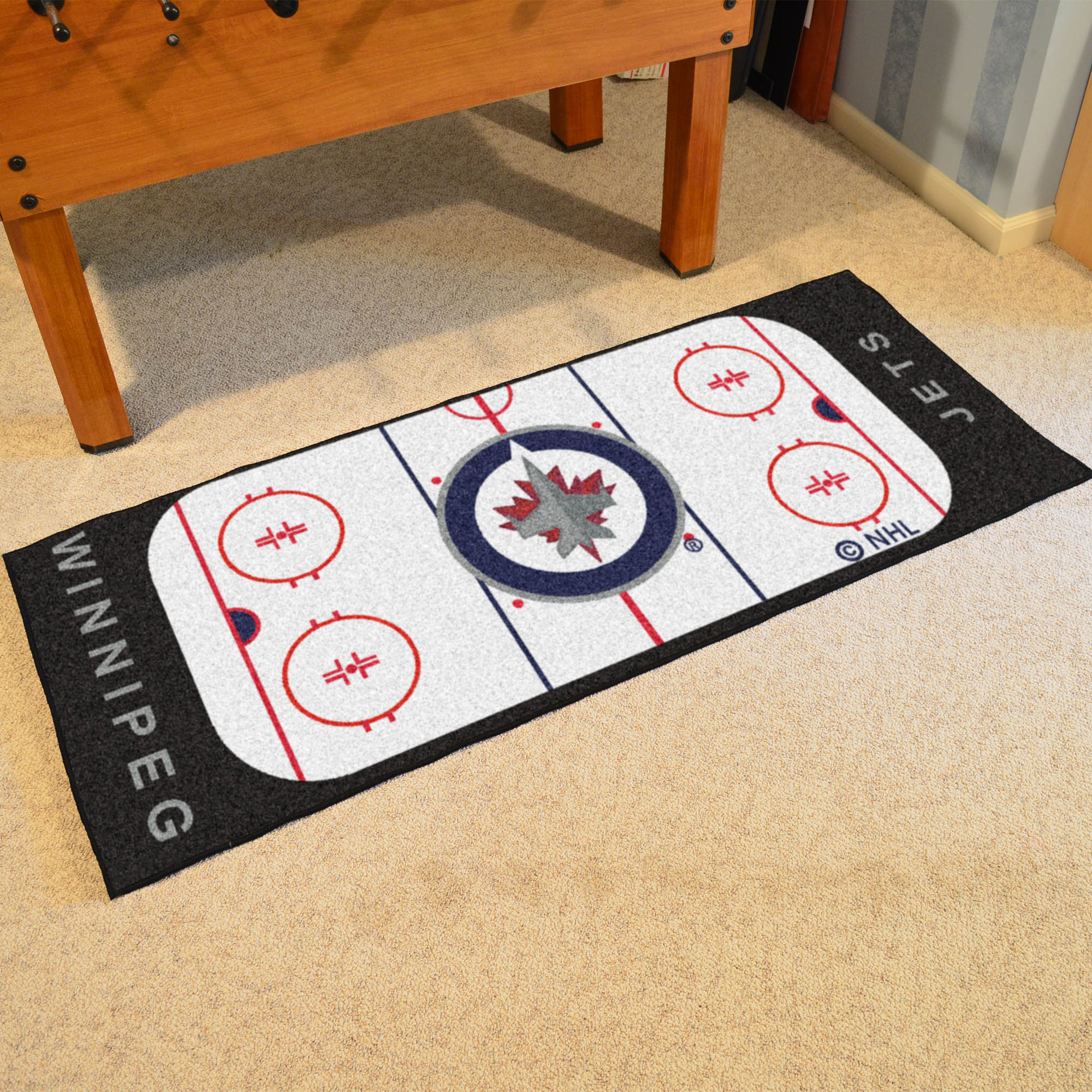 Winnipeg Jets 30 x 72 Hockey Rink Carpet Runner