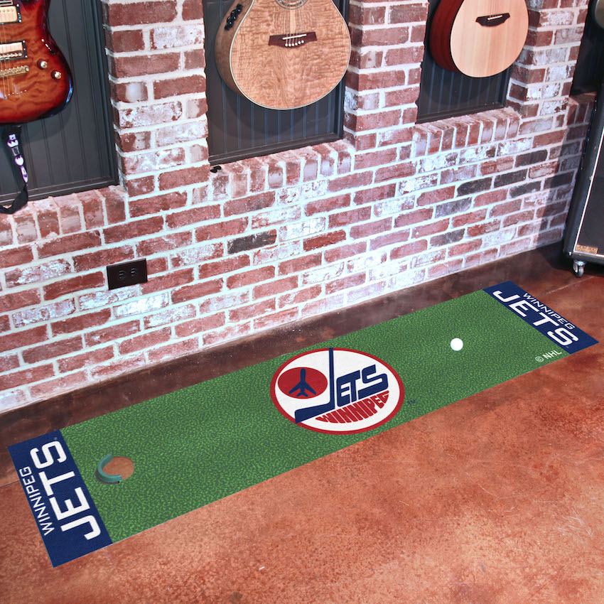 Winnipeg Jets Vintage 18 x 72 in Putting Green Mat with Throwback Logo