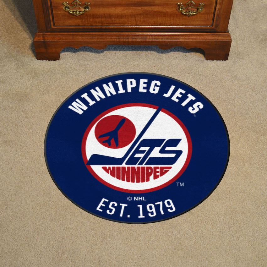 Winnipeg Jets Vintage Roundel Mat - Throwback Logo