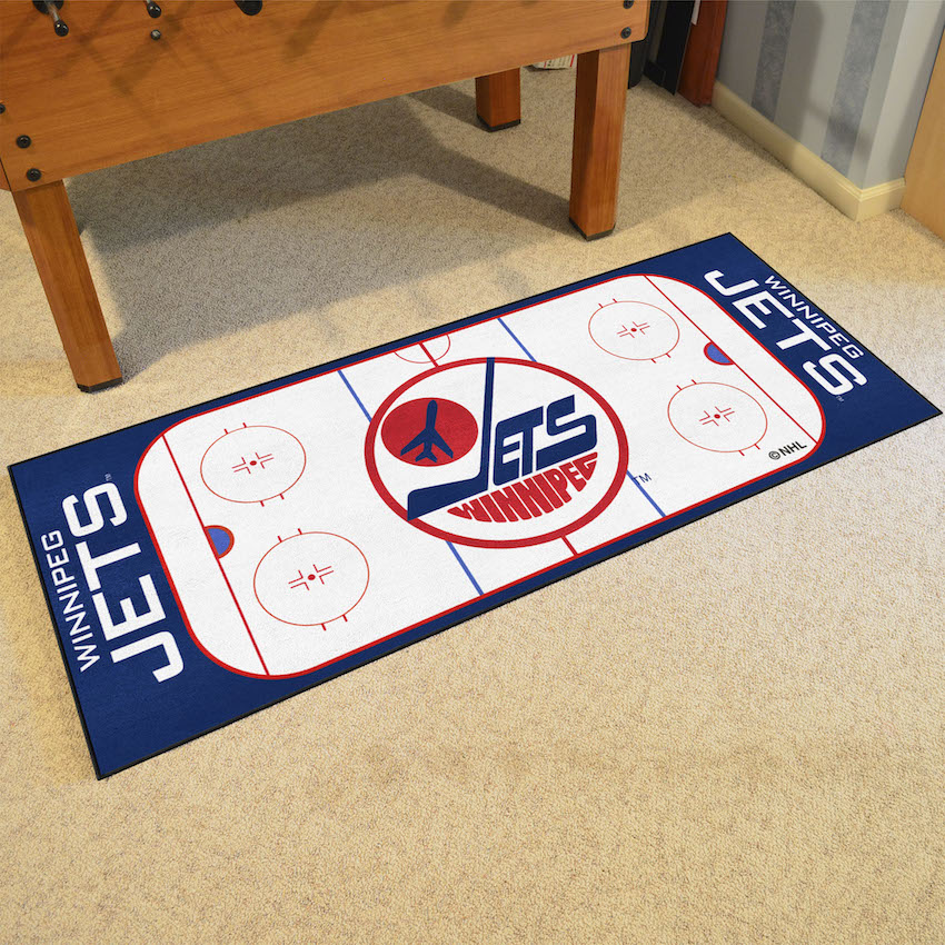 Winnipeg Jets Vintage 30 x 72 Hockey Rink Carpet Runner - Throwback Logo